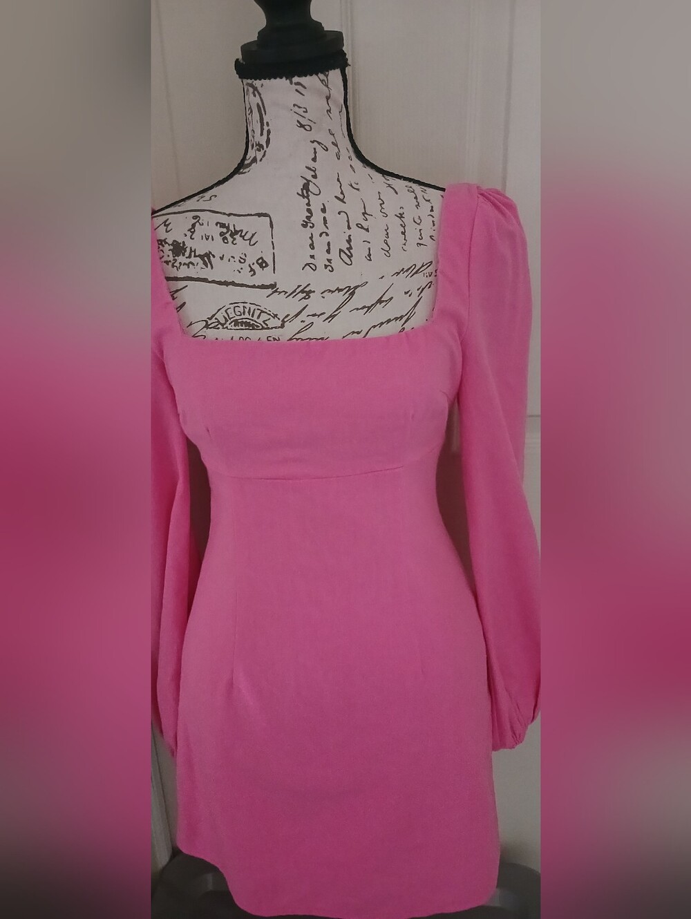 Princess Polly Pink Long Sleeve Mini Dress